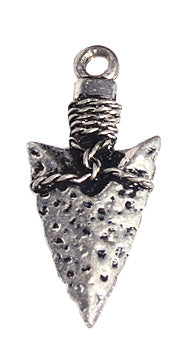 Pendant Arrowhead Matt Silver Lead Free