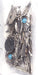 Pendant - Feathers 62mm/L Antique Silver/Turquoise
