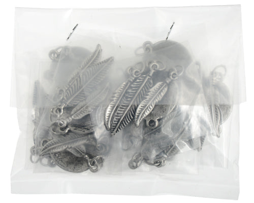 Pendant - Feathers Metal 64mm/L Antique Silver