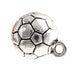 Pendant - Soccer Ball Round 10.75x11mm Antique Silver 10pcs