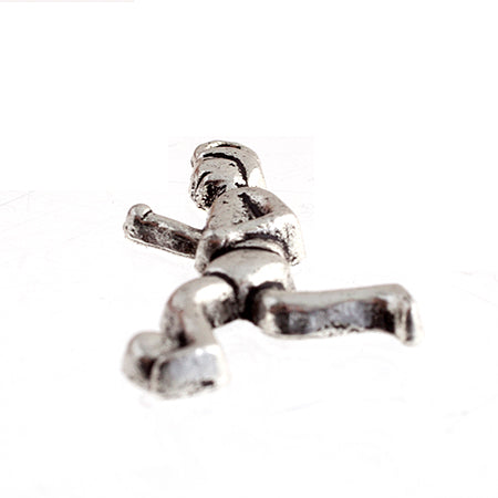 Pendant - Soccer Player 20x12.5mm Antique Silver 25pcs