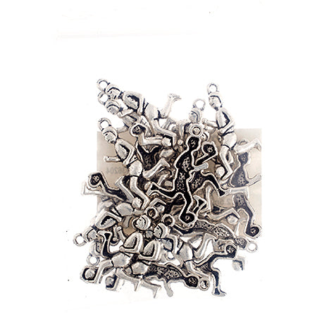 Pendant - Soccer Player 20x12.5mm Antique Silver 25pcs