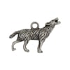 Pendant - Standing Howling Wolf 26x16mm Antique Silver Lead Free / Nickel Free