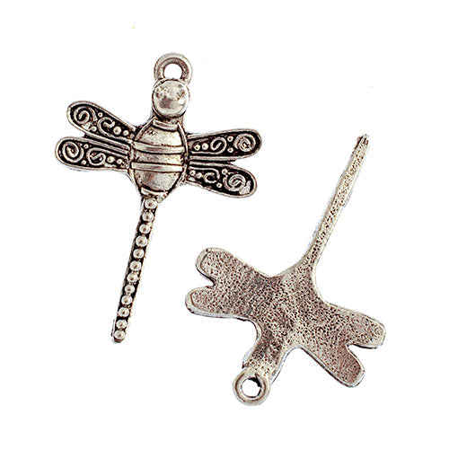 Pendant - Dragon Fly Antique Silver Lead Free