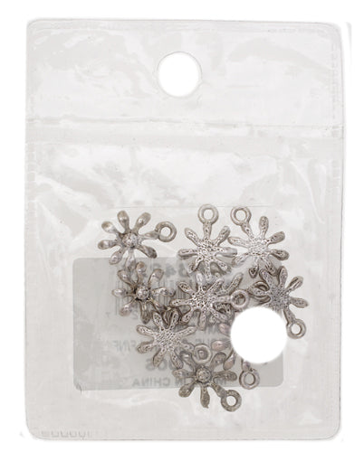 Pendant - Daisy 12mm Antique Silver Lead Free / Nickel Free