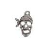 Pendant - Pirate Skull With Bandana Antique Silver Lead Free / Nickel Free