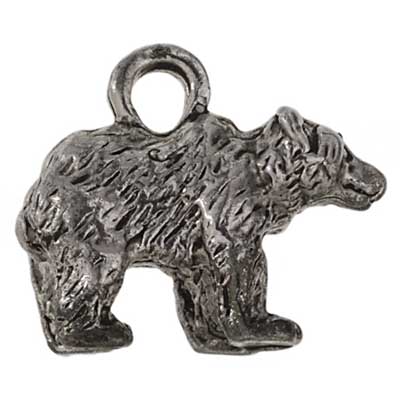 Pendant - Bear 15x10mm Antique Silver Lead Free / Nickel Free - Cosplay Supplies Inc