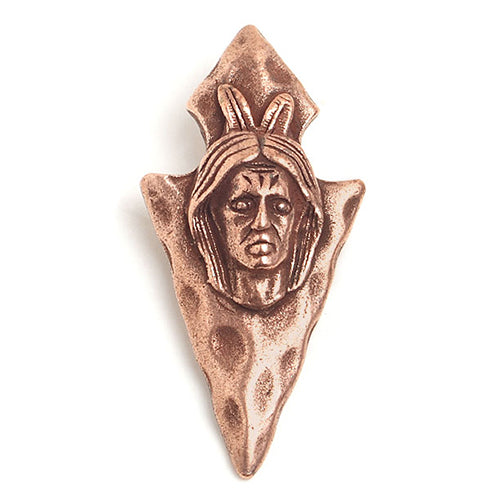 Pendant - Arrowhead/Face Antique Copper - Cosplay Supplies Inc