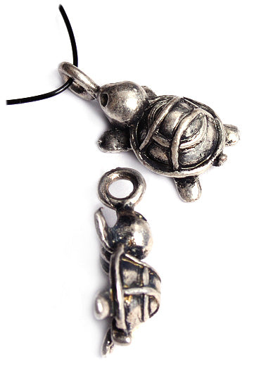 Pendant - Cartoon Turtle Antique Silver Lead Free / Nickel Free