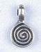 Pendant - Metal - Spiral 10mm Antique Silver Nickel Free