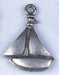 Pendant - Metal Sailboat Antique Silver Lead Free / Nickel Free