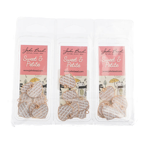 Sweet & Petite Charms 15x16mm Heart w/ Words White 10pcs