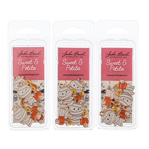 Sweet & Petite Halloween Charms 25x18mm Mummy w/Pumpkin 6pcs