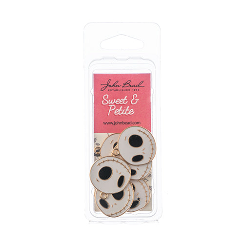 Sweet & Petite Halloween Charms 21x20mm Ghost Happy Face 8pcs