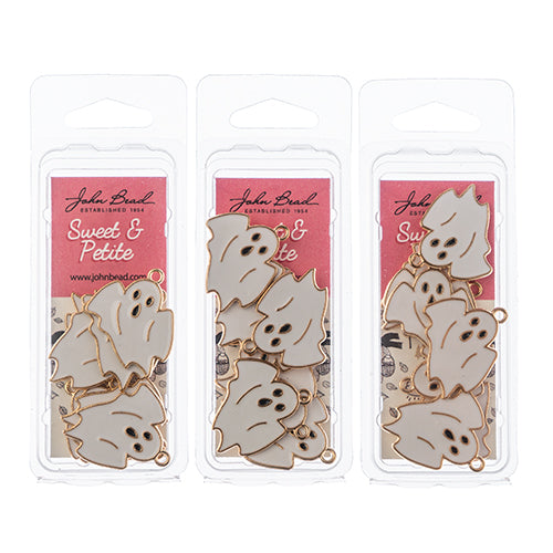 Sweet & Petite Halloween Charms 25x23mm Ghost 8pcs