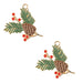 Sweet & Petite Holiday Charms 26x29mm Pine Branch 2pcs