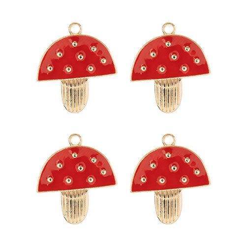 Sweet & Petite Charms 20x23mm Mushroom 4pcs