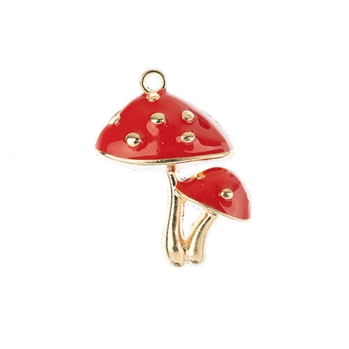 Sweet & Petite Charms 26x21mm Mushrooms 3pcs