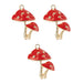 Sweet & Petite Charms 26x21mm Mushrooms 3pcs