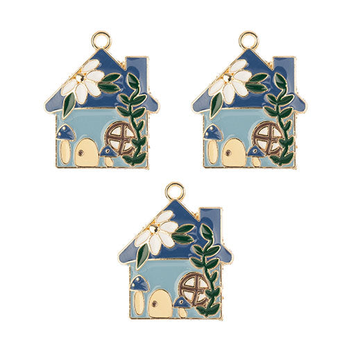 Sweet & Petite Charms 29x24mm House 3pcs