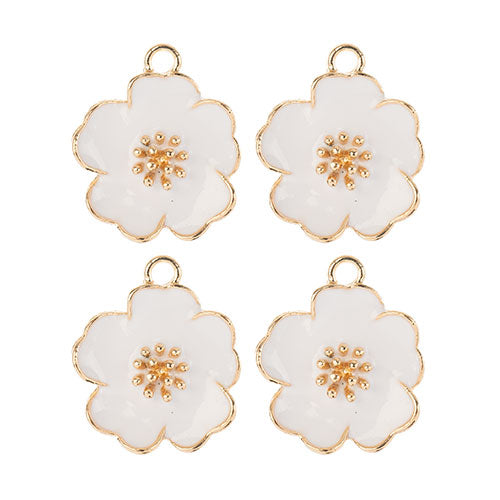 Sweet & Petite Charms 20x24mm Flower 4pcs