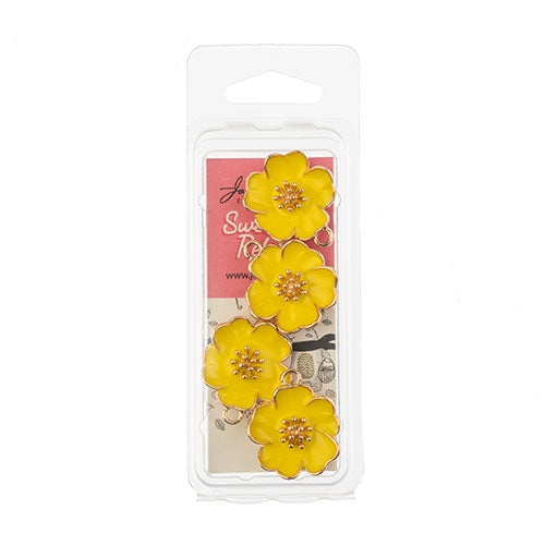 Sweet & Petite Charms 20x24mm Flower 4pcs