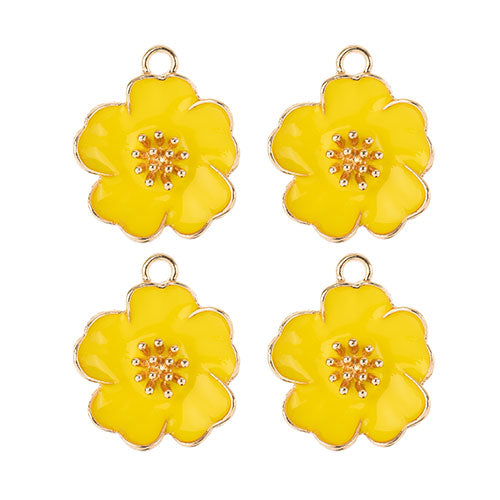 Sweet & Petite Charms 20x24mm Flower 4pcs