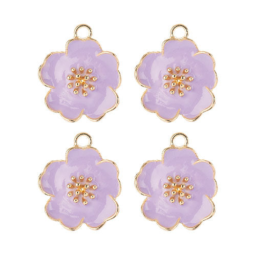 Sweet & Petite Charms 20x24mm Flower 4pcs