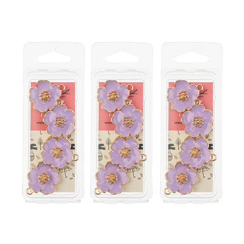 Sweet & Petite Charms 20x24mm Flower 4pcs