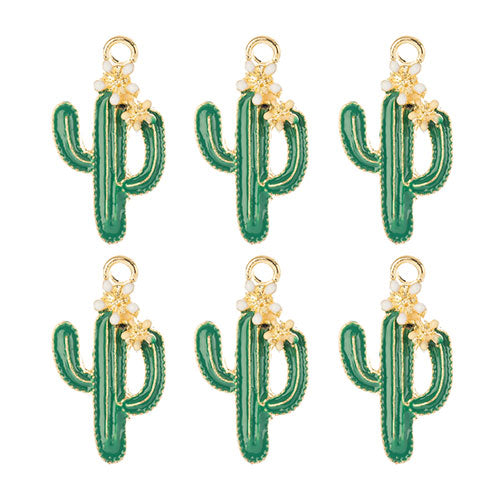 Sweet & Petite Charms 21x11mm Cactus 6pcs