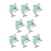 Sweet & Petite Charms 21x16mm Dolphin 8pcs