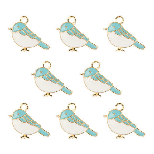 Sweet & Petite Charms 15x13mm Birdie 8pcs