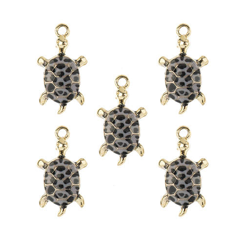 Sweet & Petite Charms 24x14mm Turtle 5pcs