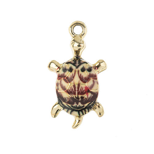 Sweet & Petite Charms 24x14mm Turtle 5pcs