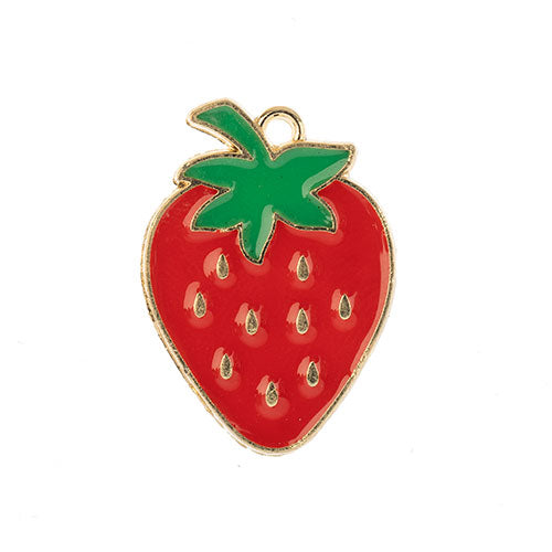 Sweet & Petite Charms 27x20mm Strawberry 5pcs