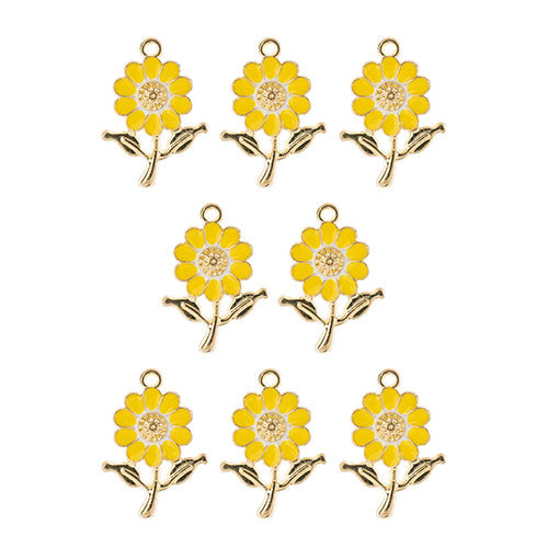 Sweet & Petite Charms 27x19.5mm Daisy 8pcs