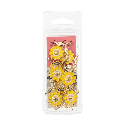 Sweet & Petite Charms 27x19.5mm Daisy 8pcs