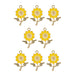 Sweet & Petite Charms 27x19.5mm Daisy 8pcs