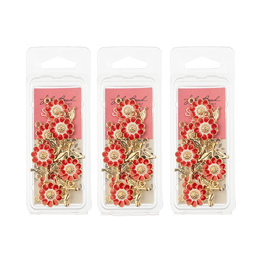 Sweet & Petite Charms 27x19.5mm Daisy 8pcs