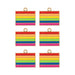 Sweet & Petite Charms 17.5x20mm Rainbow Flag 6pcs