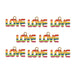 Sweet & Petite Charms 12x22mm Rainbow Love 8pcs