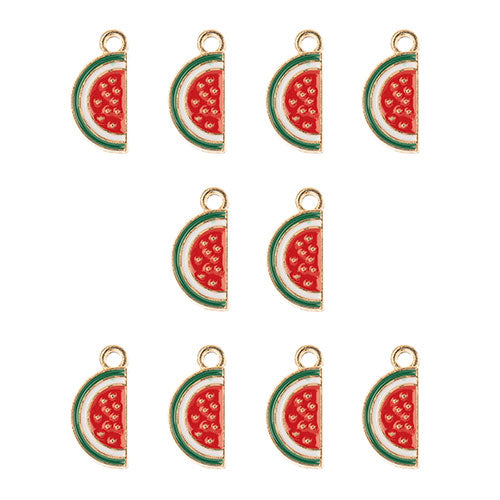 Sweet & Petite Charms 17x8mm Watermelon Slice 10pcs