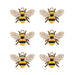 Sweet & Petite Charms 17x26mm Bee 6pcs