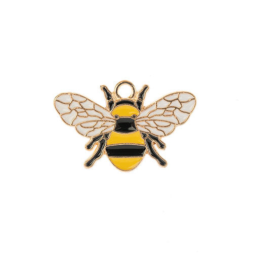 Sweet & Petite Charms 17x26mm Bee 6pcs