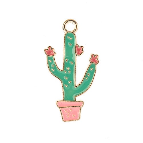 Sweet & Petite Charms 29x16mm Potted Cactus 8pcs