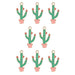 Sweet & Petite Charms 29x16mm Potted Cactus 8pcs