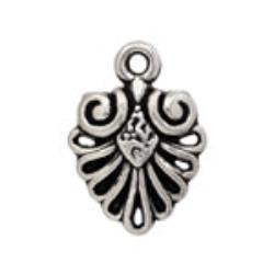 Pendant Metalized Fancy Fan Shape 15x18mm - Cosplay Supplies Inc