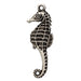 Metalized Pendant W/ Stainless Steel Coating 28mm Sea Horse Antique Silver - Cosplay Supplies Inc