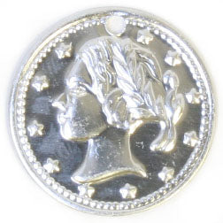 Coins 18mm Silver Lead Free / Nickel Free