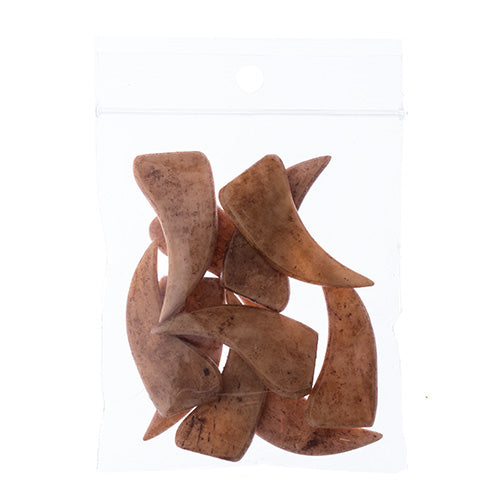 Worked On Bone Tooth/Claw No Hole 10pc 15x40mm